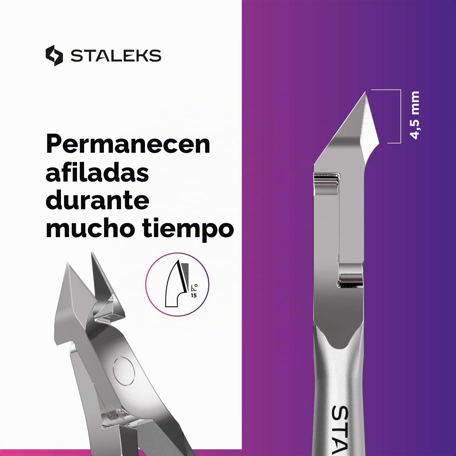 STALEKS PRO Smart 10 Alicates para cutículas (longitud de la hoja - 7 mm) NS-10-7