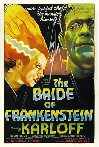 Posterazzi La novia de Frankenstein desde la izquierda: Elsa Lanchester Boris Karloff 1935 película Masterprint Póster impreso, (11 x 17), varía