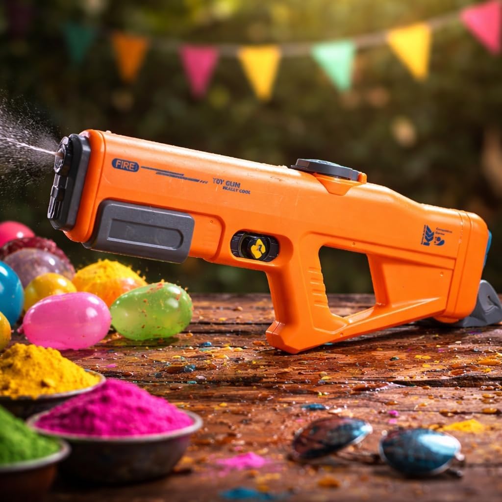 Niku 2 in 1 (Manual/Automatic) Electric Water Gun for Holi with Free Extra Rechargeable Battery, Auto Suction - Self Filling, Automatic Water Gun Pichkari | High Pressure Long Range Water Blaster-picture-15