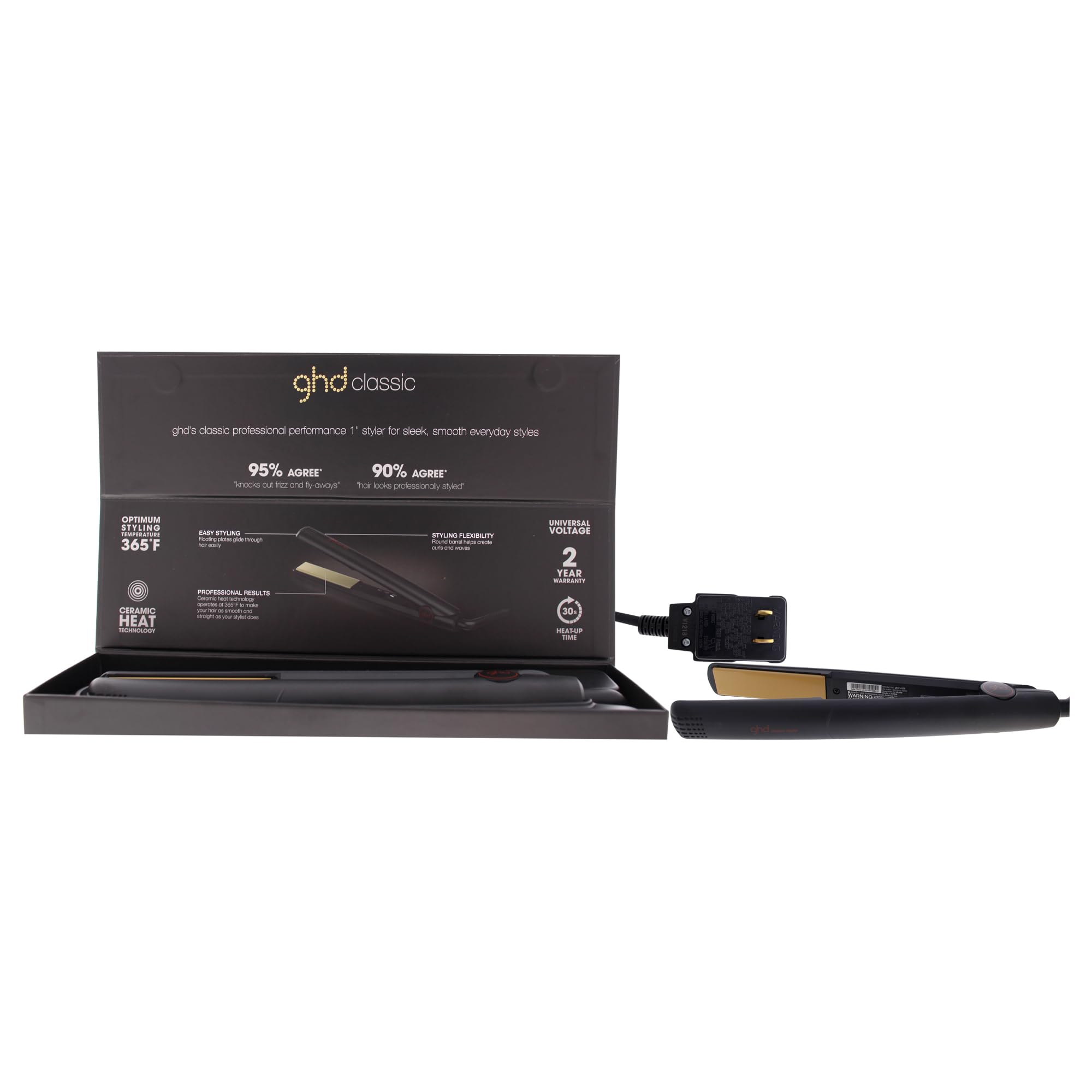 Ghd Original Styler - 1 inch Flat Iron, Classic Original IV Hair Straightener, Ceramic Flat Iron, Professional Hair Styler