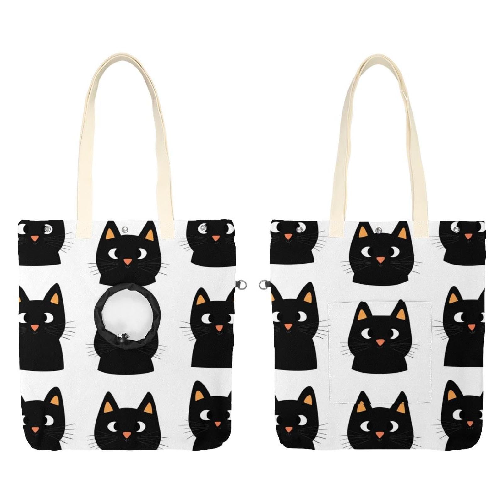 Sac de transport mains libres pour chat ergonomique et léger coloris noir