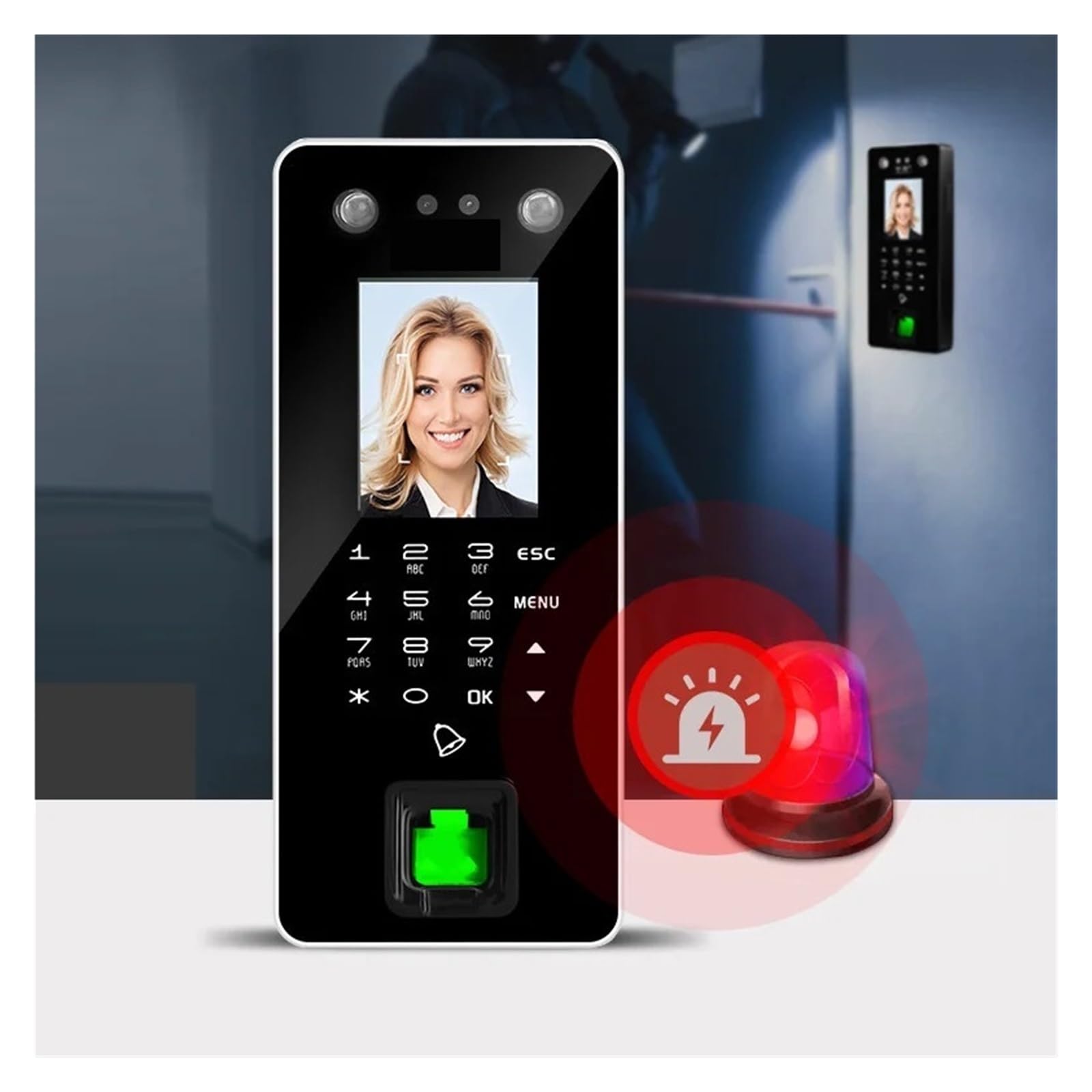 Pointeuse Système De Contrôle D'accès Porte Machine Présence Temps Carte D'identité D'empreinte Digitale Visage 2,8 Pouces