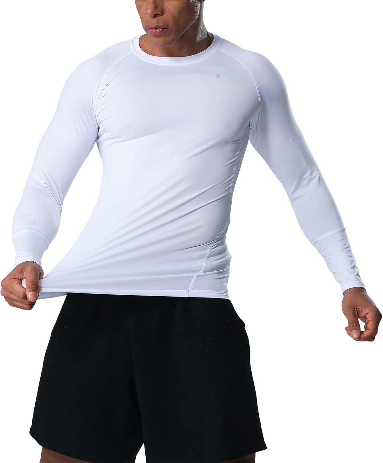 Men's Long Sleeve Compression Shirts Athletic Sport Undershirts Tight Base Layer Tops Rash Guard Cool Dry Fit Workout - Image 9