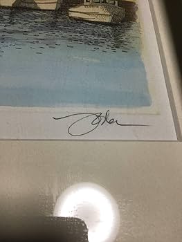 織田義郎 「ポーツマス港」 版画額 織田義郎 「ポーツマス港」 版画額