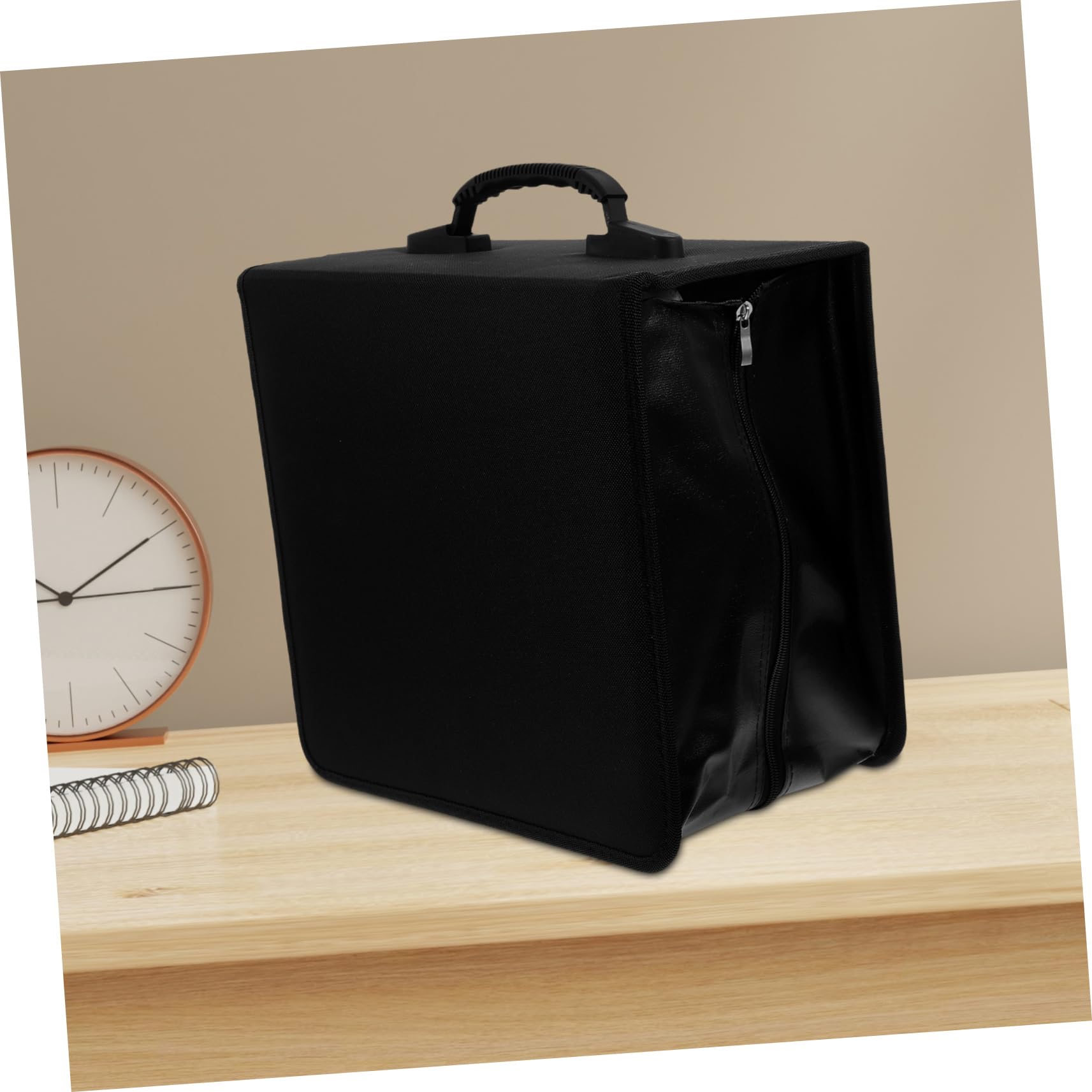 Hemobllo Porta CD e Dvd in Pu con Maniglia Custodia da Viaggio per Auto e Casa Organizer con Cinturino da Polso per Protezione Dischi e Piccoli Oggetti