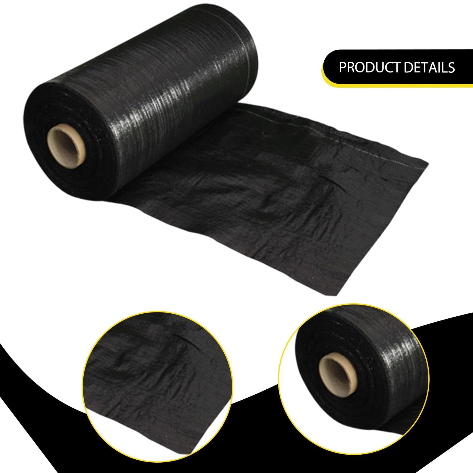 Qianly Malla Antimaleza Tela Paisajista Cubierta para Suelo Agrícola Geotextil PE Resistente Adecuada para Agrícolas Jardinería Viveros, 75g