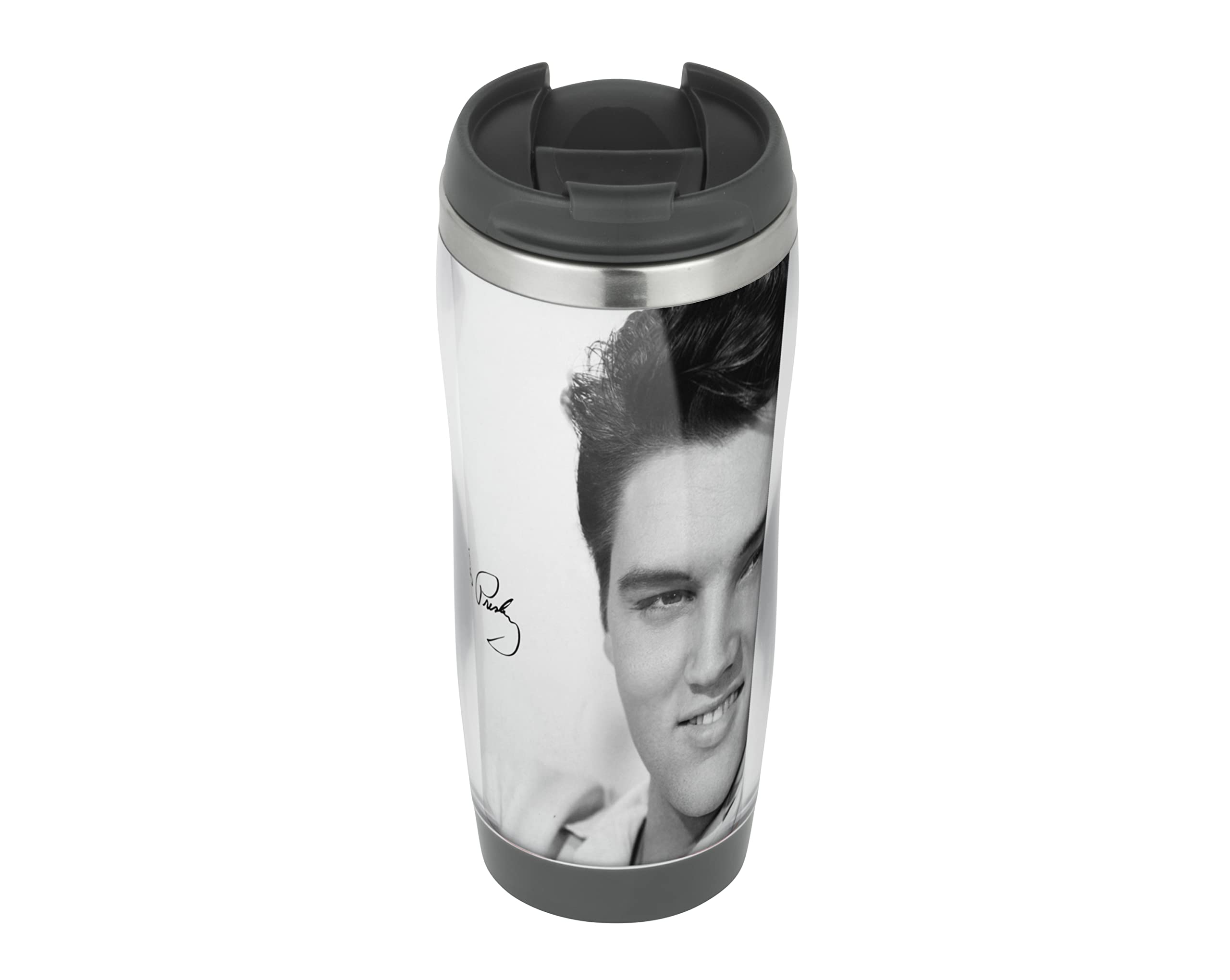 mugmart Elvis Presley Auto - Travel Mug, Thermal Insulated Cup for Hot and Cold Beverages Drinks