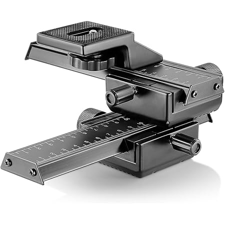 FotoMate 2-Way Macro Focusing Rail Slider - 1/4" Screw For DSLR Cameras (Canon, Nikon, Etc.)