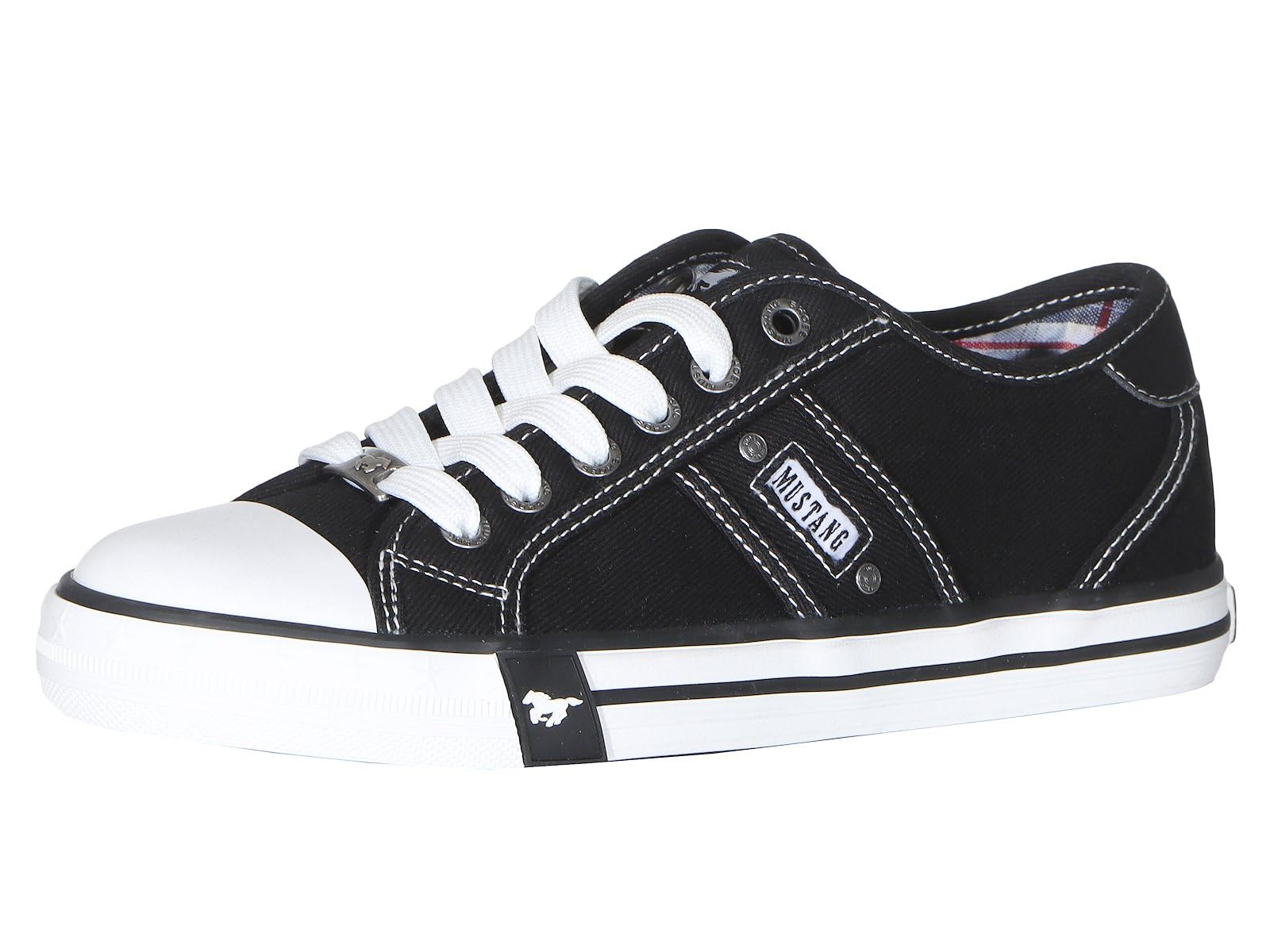 MUSTANG Damen Sneaker Schuhe Low-Top Canvas Schnürschuhe sportliche Stoffschuhe
