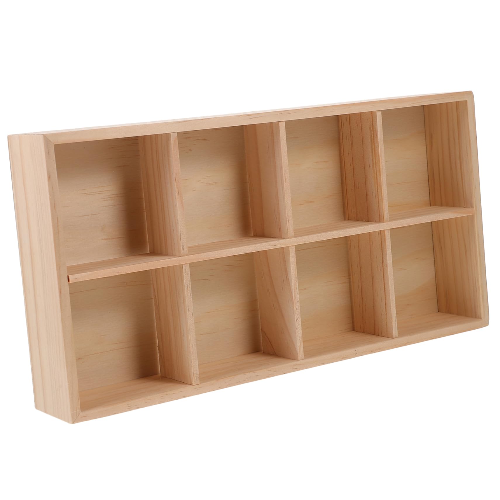 Scatola Portaoggetti in Legno Coperchio, Design a Scomparti, Contenitore Multifunzionale per Bustine di Tè, Frutta Secca e Snack