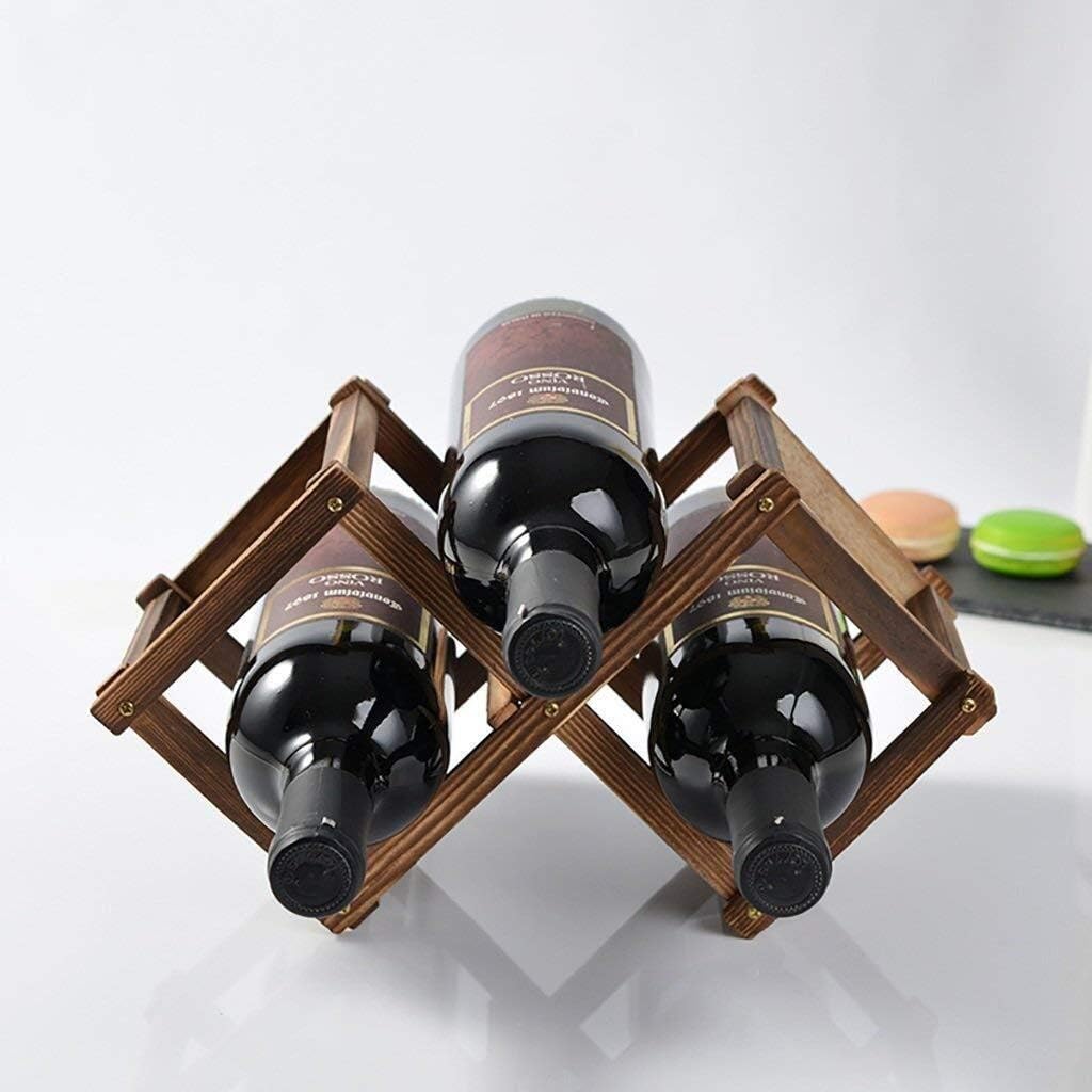 Racks Wooden Wine Rack Ornaments Decorations for Kitchens Living Room Stylish and Practical Storage Rack (Color : A Size : 121631.5CM)