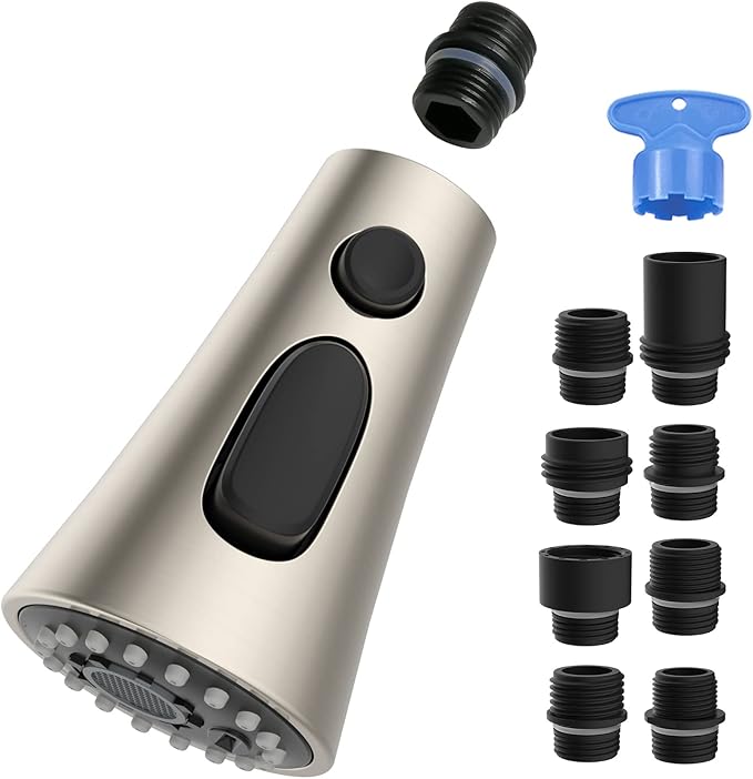 Pull Down Faucet Head Replacement with 9 Adapters