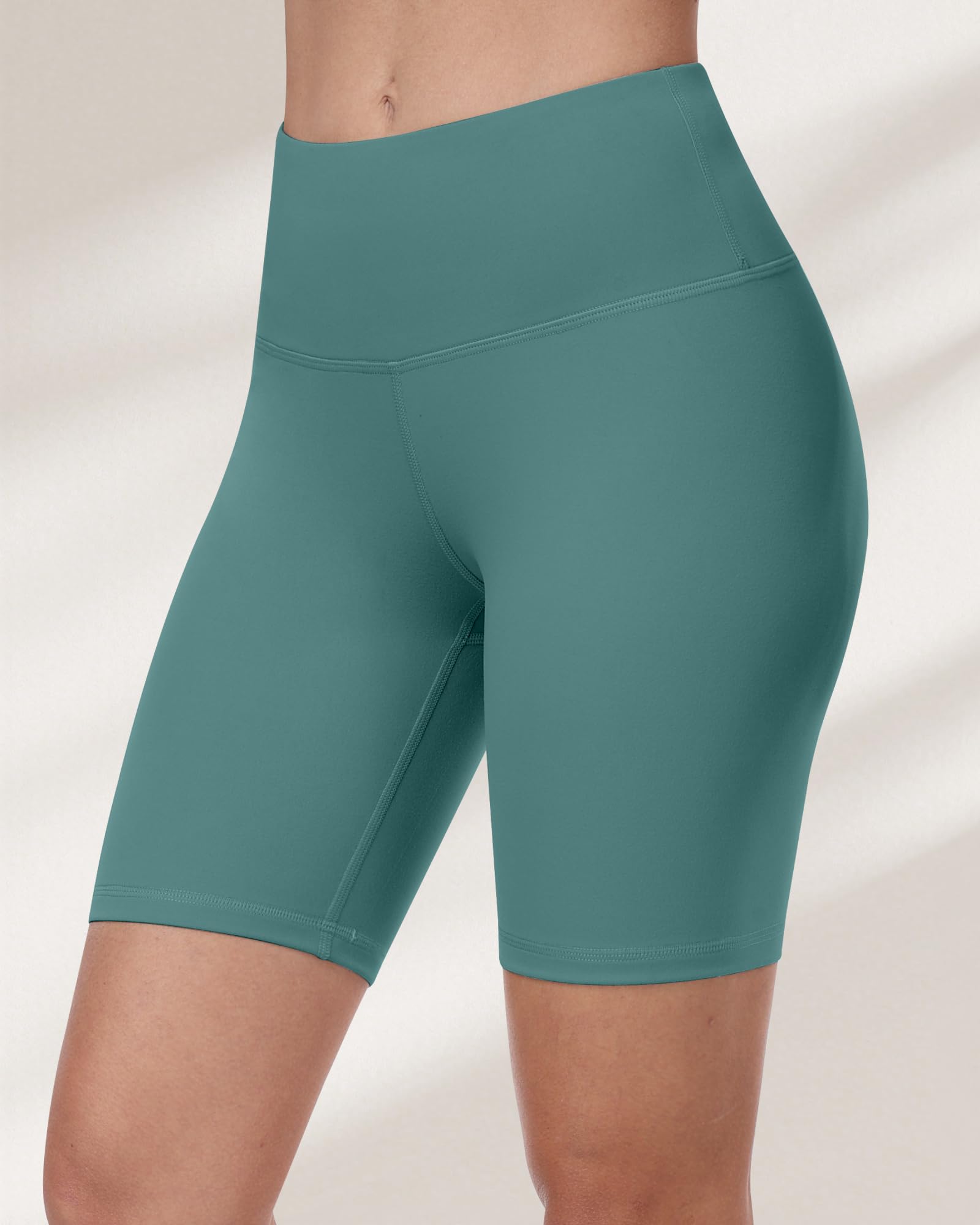 Pantalones cortos de ciclismo para mujer, cintura alta, control de abdomen, suaves, atléticos, gimnasio, yoga — view 18