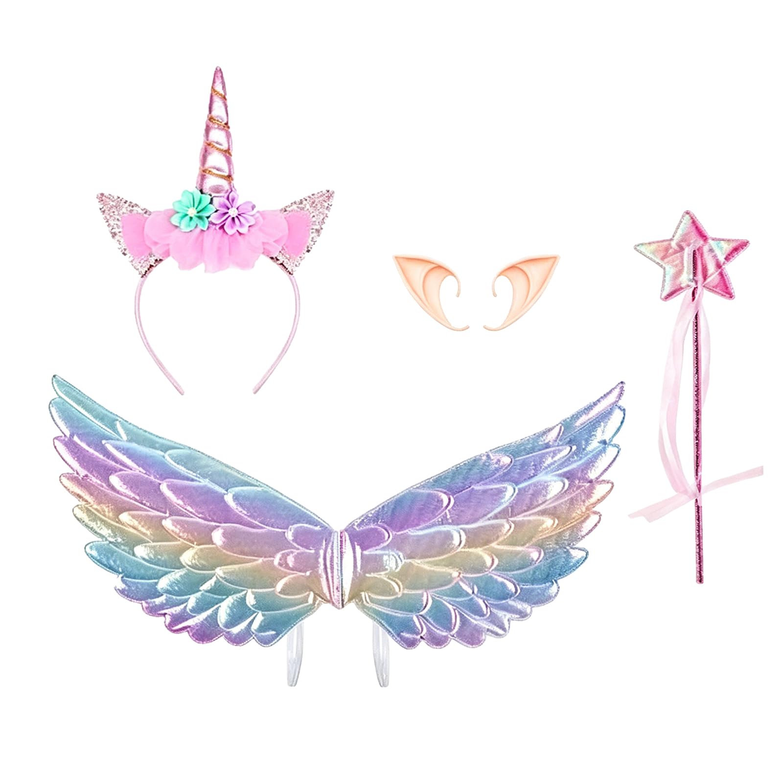 5 PCS Set Angel Wing Collection with Adjustable Straps and Vibrant ColorsButterfly Wings for Girls, Magical Dress Up Set for Birthday Parties and School Performances-image-6