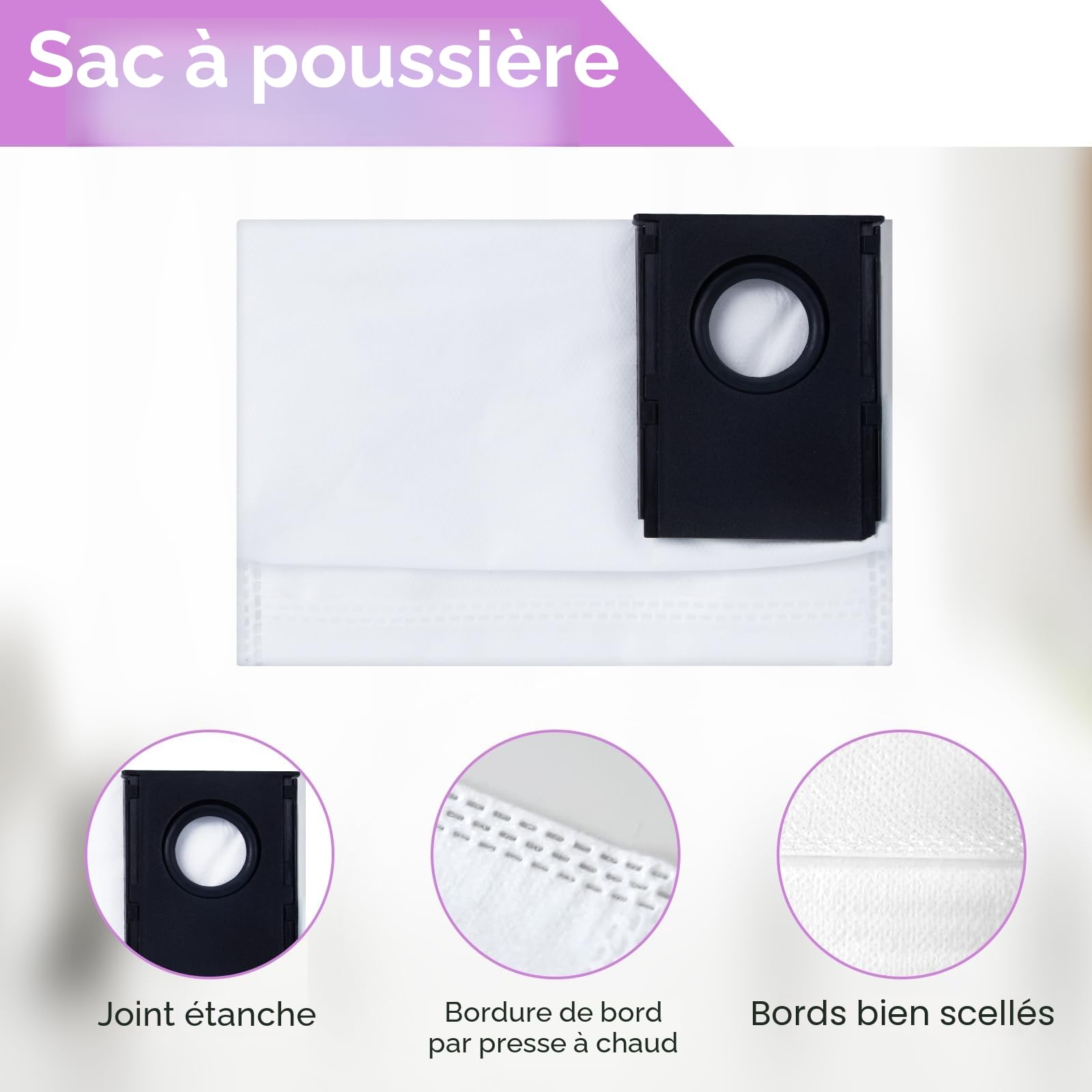 Kit d'accessoires pour EUREKA J15 Pro Ultra / J15 Ultra Aspirateur Robot, 1 Brosse Rouleau Principale, 4 Filtres HEPA, 4 Lingettes, 4 Brosses Latérales, 4 Sacs à Poussière, 1 Brosse de nettoyage