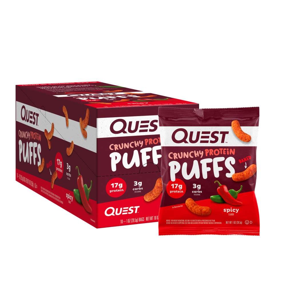 Spicy Crunchy Protein Puffs, 10-pack (10 x 1 oz. bag)