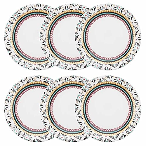 Pratos Raso, 6 Peças, Oxford, Luiza