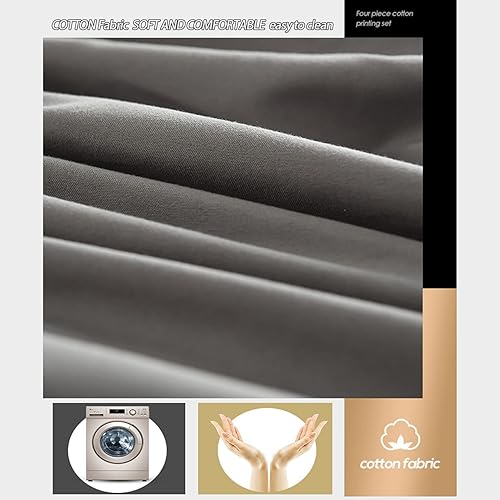 Miniatura 9 de Sábana bajera acolchada de tela de algodón lavado, protector de colchón para todas las estaciones (color blanco, tamaño 2 fundas de almohada)