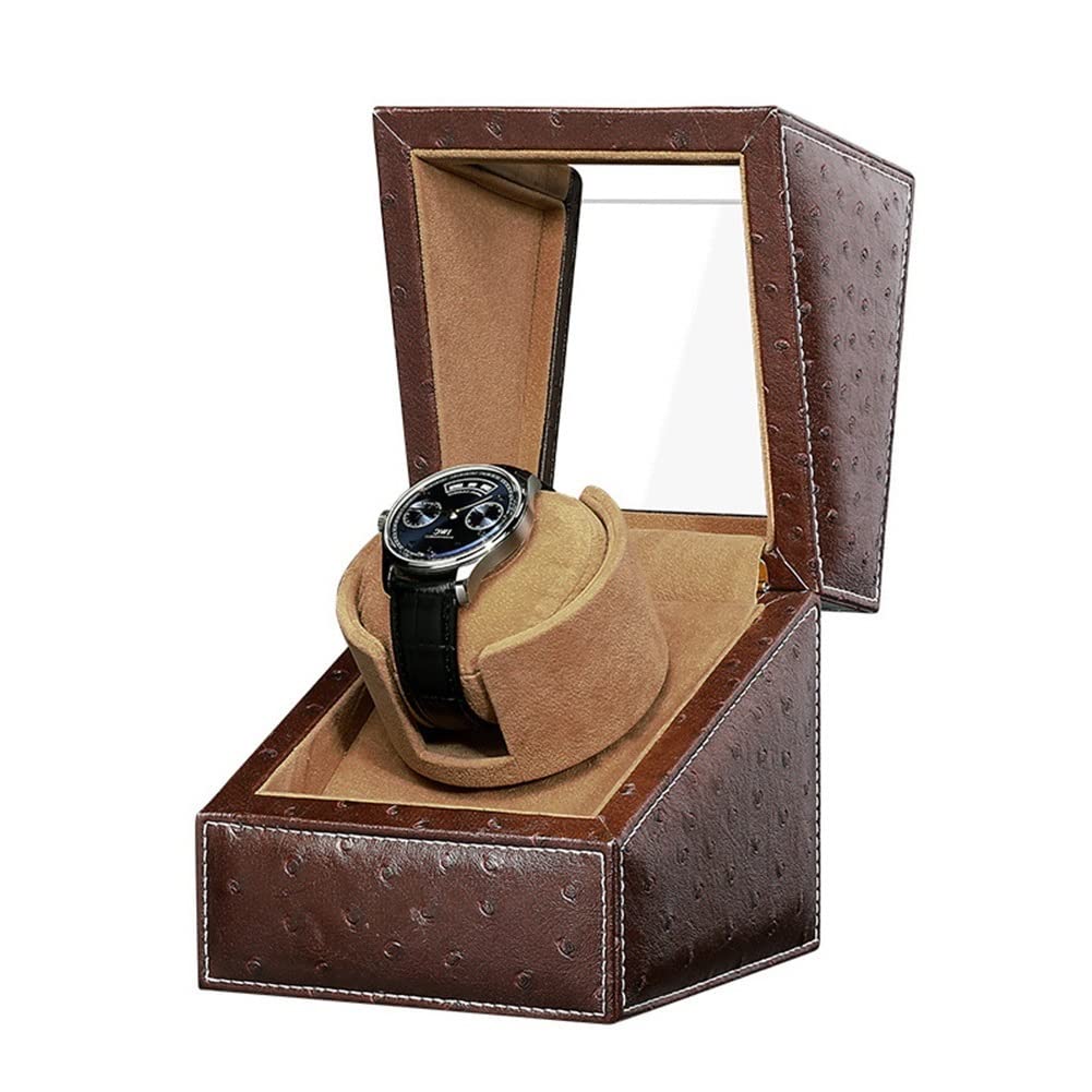 CGCSYZ Watch Winder For Automatic Storage Box Dispaly Case With Quiet Motor And 5 Rotation Modes Ac Or Battery Powered Elegant Showcase (F)