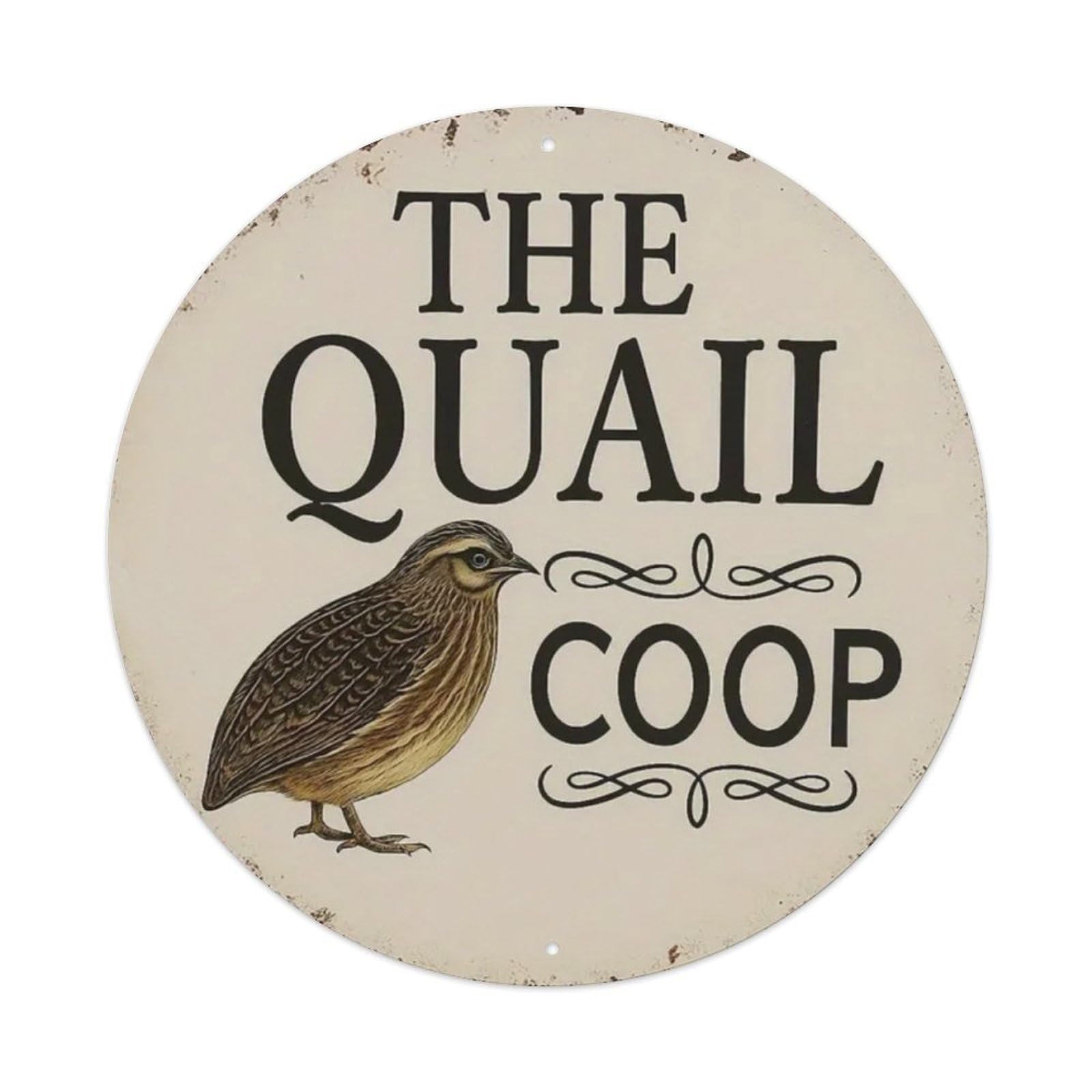 Igtefte Vintage The Quail Coop Tin Sign Style Home Bar Garden Wall Plaque Decor Metal Poster 8X8 Inch