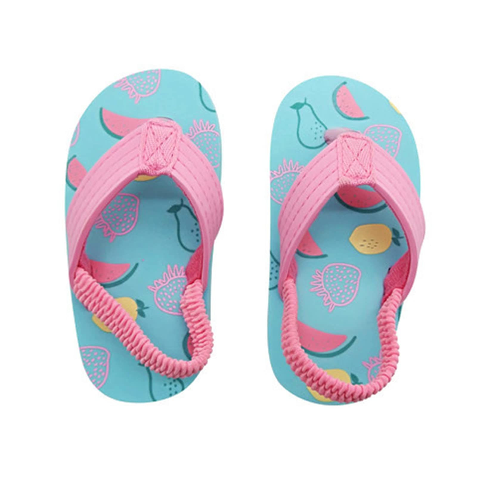 Generisch 2025 Eva Chaussures de plage élastiques pour fille Chaussures à lanières et tongs pour enfants Sandales d'été réglables pour fille Sandales pour enfants, bleu ciel, 24 EU
