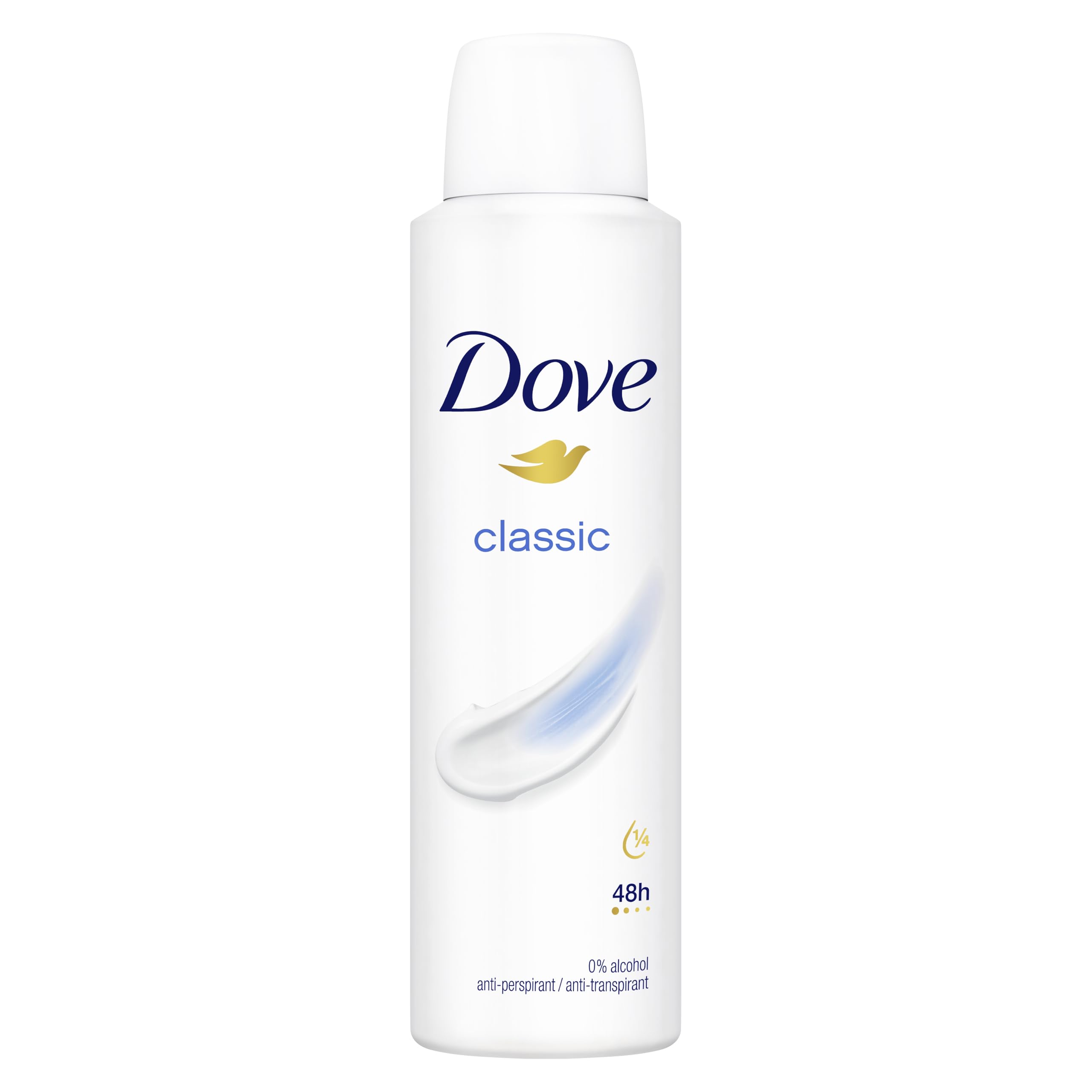 Dove Classic 'Antiperspirant' 48H Sweat Protection Deo 150ml, 6 Pack in White
