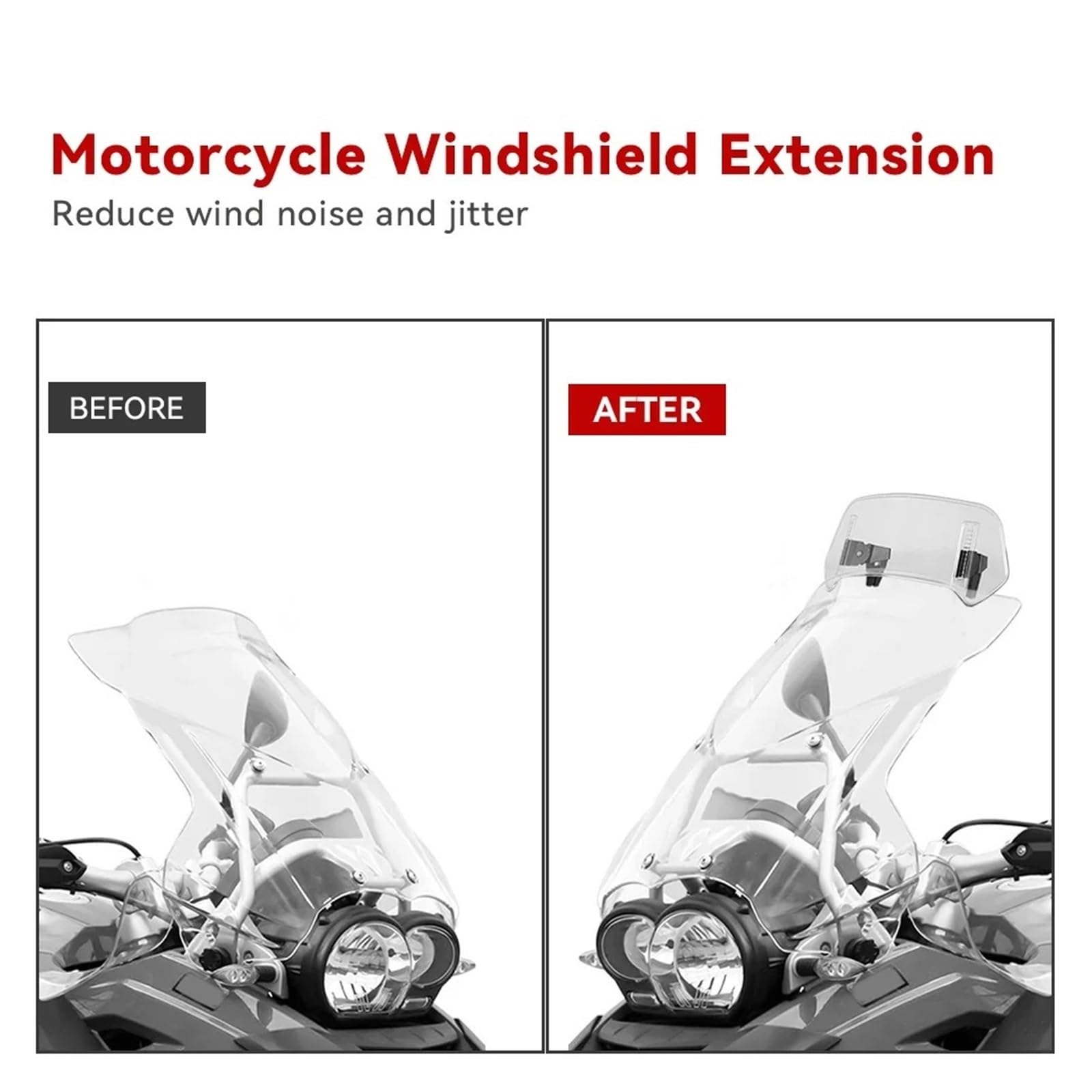 Per BM&W Per KAWASAKI Per Yam&aha Per Hon&da Per SUZUKI Accessori Per Parabrezza Rialzati Estensione Parabrezza Moto Universale Deflettori