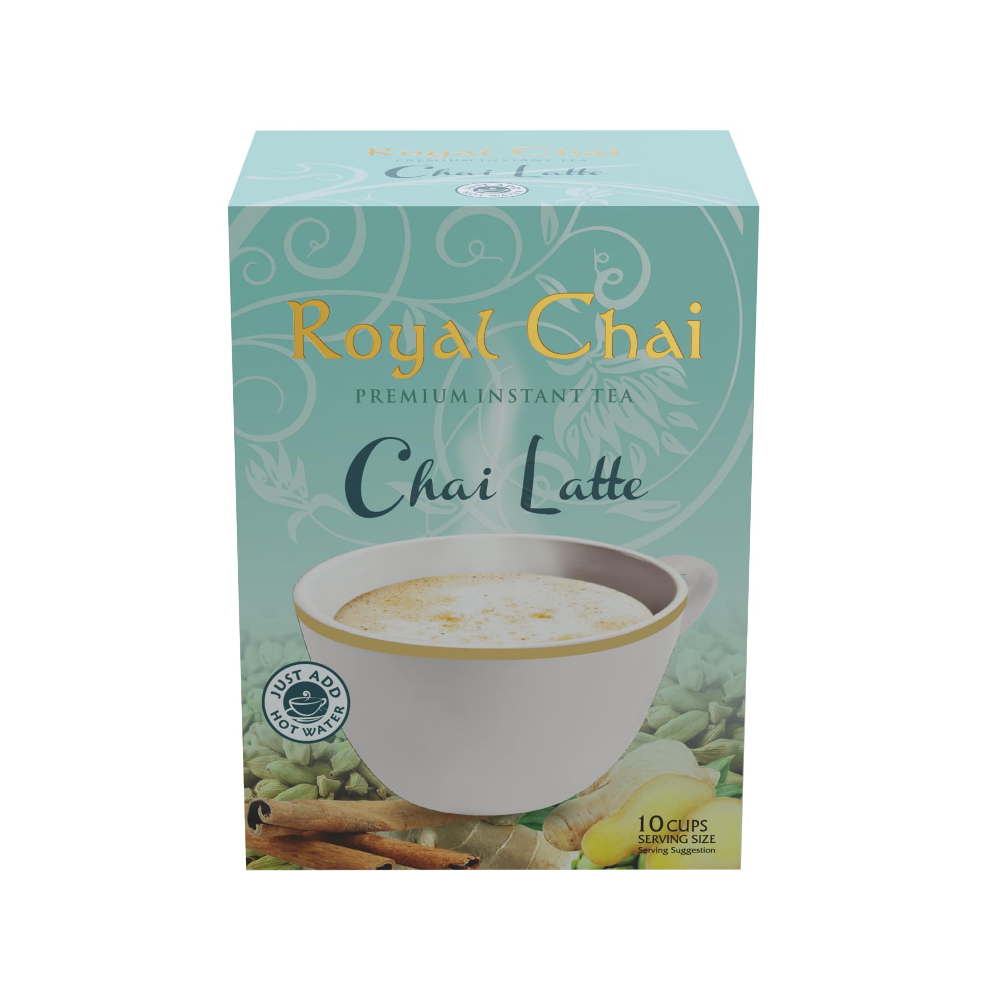 Royal Chai | Chai Latte Sweetened | 10 Single Serving Sachets | Premium Instant Tea | 8 X 200g | 8 Pack Case