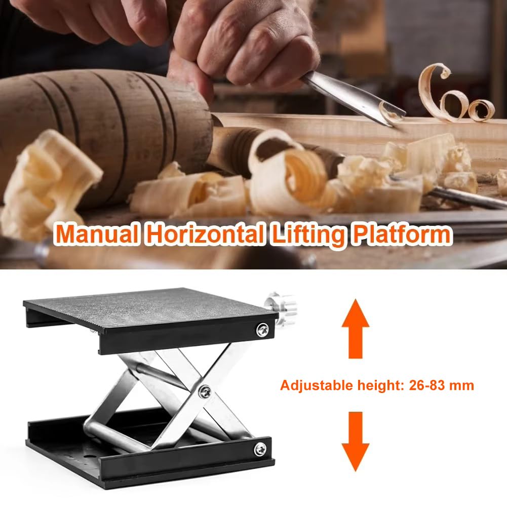 Labor Hebebühne,Hebebühne Aluminiumlegierung,Scherenhubtisch,Labor Hebetisch,Hebebühne,Laborständer Hubtisch,Höhenverstellbar 26–83 mm,Geeignet für Schulen,Institute,Labore