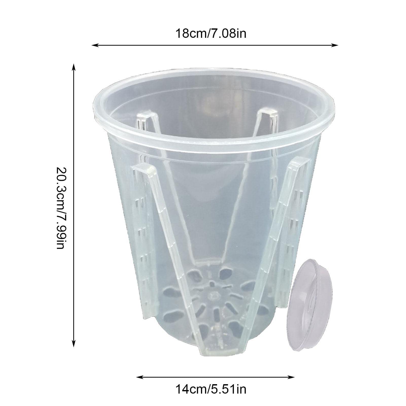 Pots À Orchidées Drainage Pots Fleurs En Plastique Transparent Pour Plantes Semences Pots Fleurs Ronds Pour Orchidées Plantes Serpent Menthe Cactus