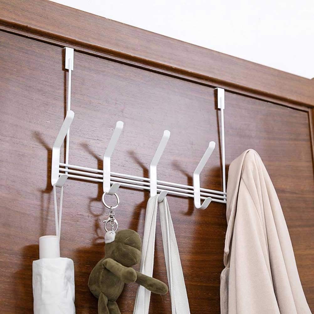 ISCBAFYX Perchero Ganchos De Puerta De Hierro para Ropa Colgador De Puerta Colgador De Bolsas para Sombreros Estantes De Pared Gancho para Toallas Estante De Tela Corbata Bufanda Llave Estante De