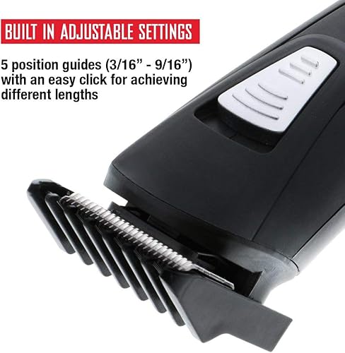 Miniatura 3 de Barbasol recortadora eléctrica recargable de barba con cuchillas de acero inoxidable y ajustes ajustables