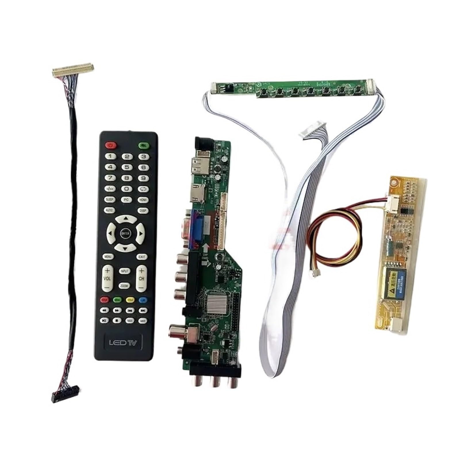 Scheda Driver LCD Adatta QD15TL04 QD15TL07 QD15TL09 Kit Segnale Digitale DVB IR + AV + USB + HDMI + VGA 30 Pin LVDS 1280 * 800 1CCFL Accessori Monitor LCD(For QD15TL07)