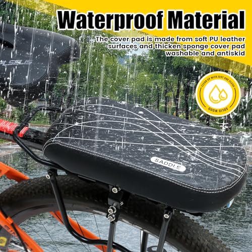 SHIAOBYC Bicycle Manned Cushion Bike Rear Seat Child Bike Seat Bike Back Shelf Seat Cushion Bike Rear Cushion Bike Rear Saddle Mountain Bike Carrier Children Back Seat - Thumbnail 5