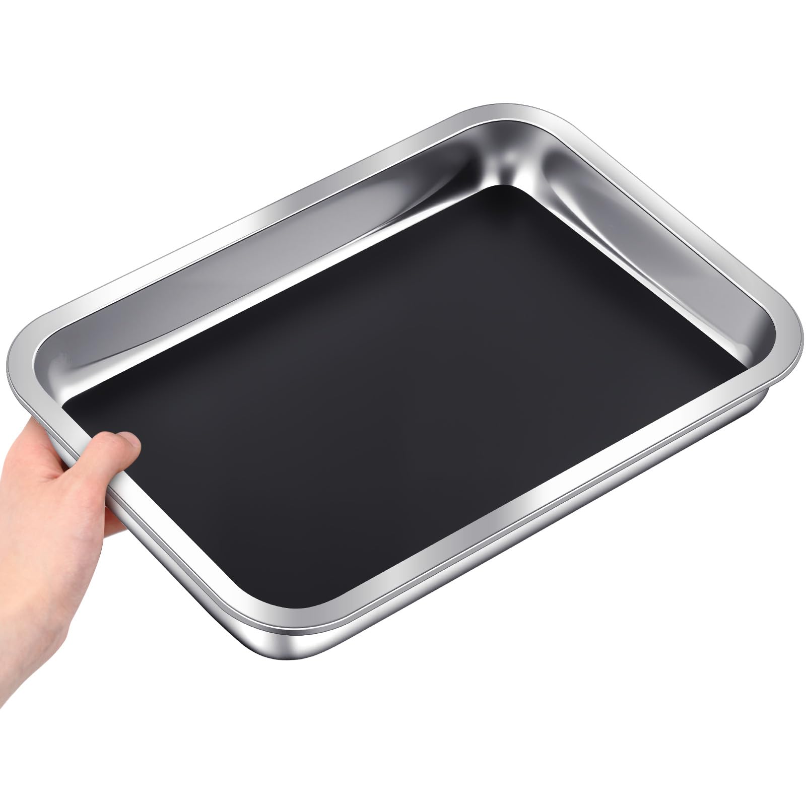 Conelist 8 Set 12.2 x 8.27 Inch Dissection Pan with Wax, Black — Amazon image 16