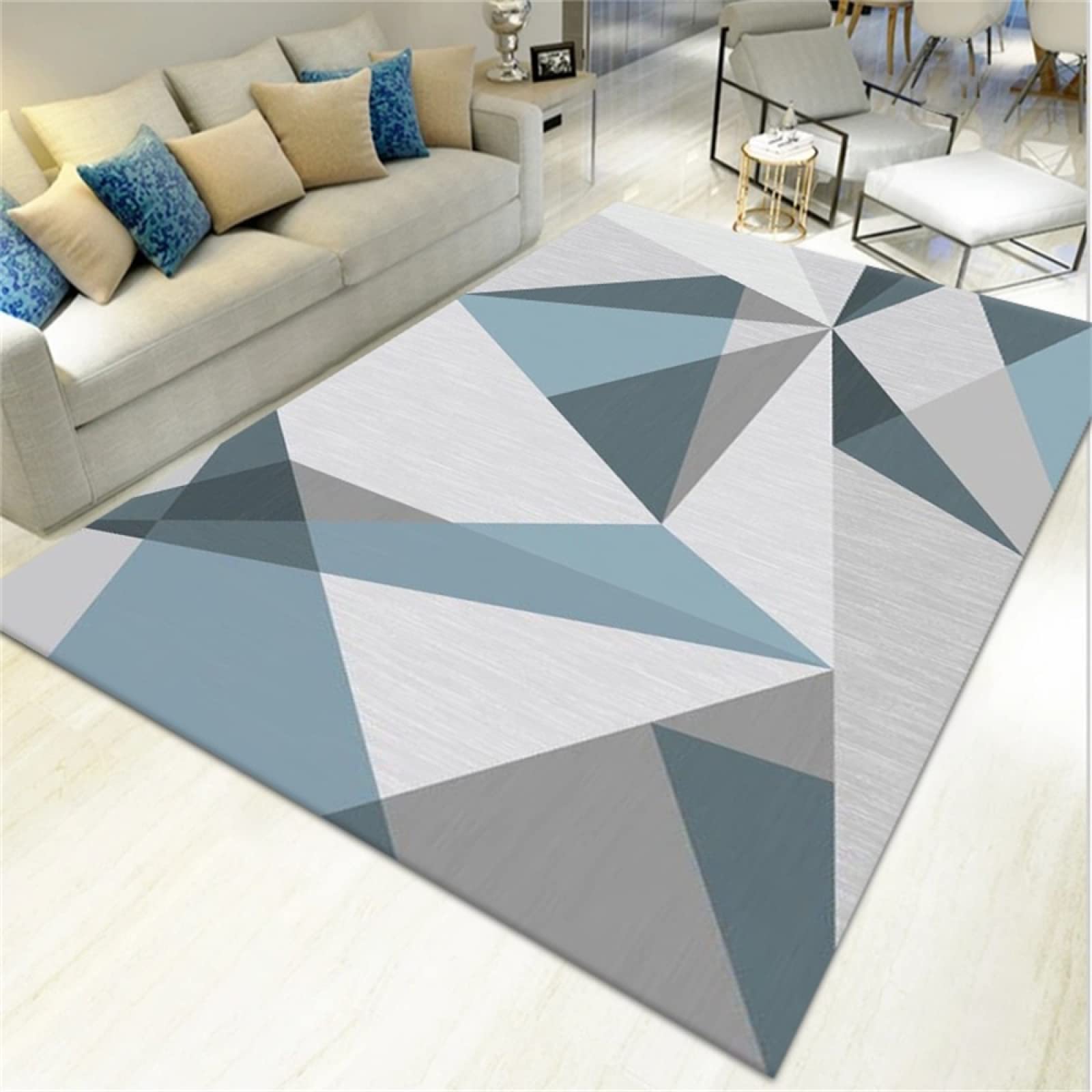 Tapis enfant 160x230cm moderne gris déco salon géométrique simple