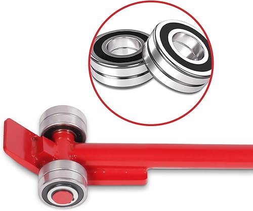 Miniatura 3 de lesolar Barra de palanca 5T Carga 11000 libras Levantamiento y manipulación Barra de palanca de acero con ruedas con rodamientos Barra de palanca de