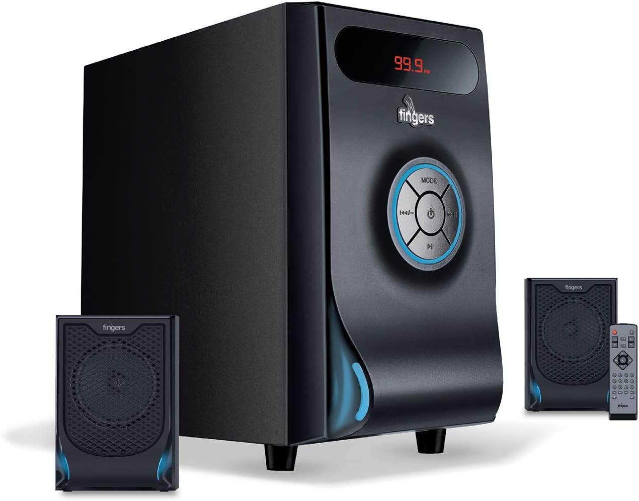 FINGERS Joshhh Wooden encased Multimedia 2.1 Speaker [Deep Bass 20