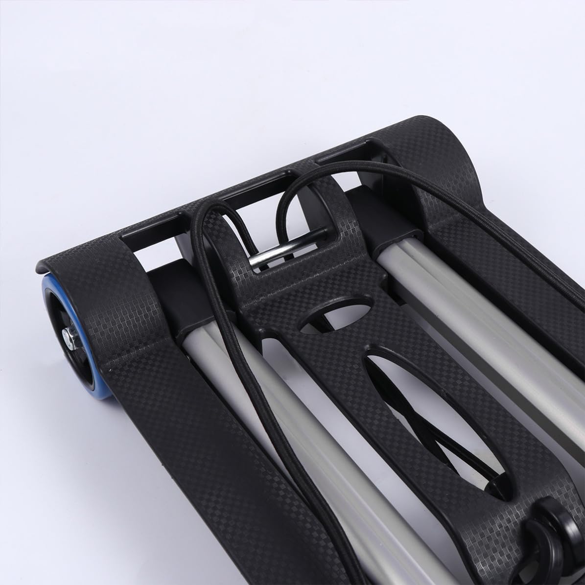 Negro Carrito Plegable Portátil de Aleación de Aluminio para Compras