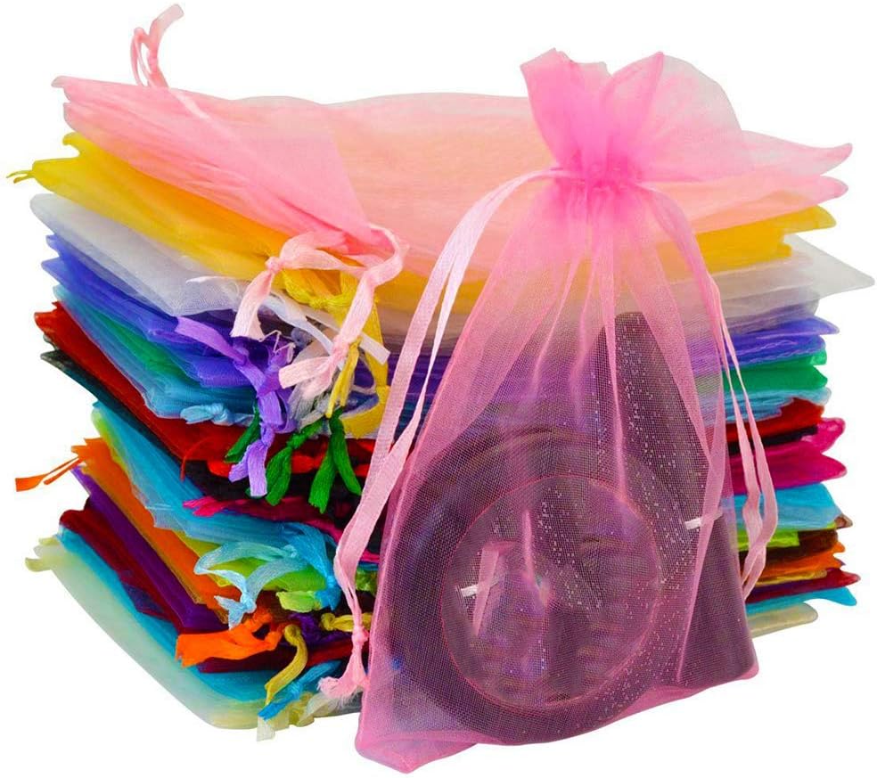 DMS RETAILReturn Gift Organza Bags 13 * 10 CMS Pack of 10