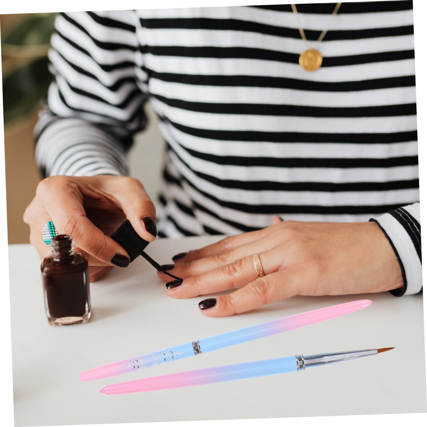 Healeved 15pezzi Penne Per Nail Art Strumenti Per Manicure Professionale Per Uso Domestico e Salone Pennarelli Per Unghie Con Testa Per Disegni Eleganti e Applicazioni Fluide