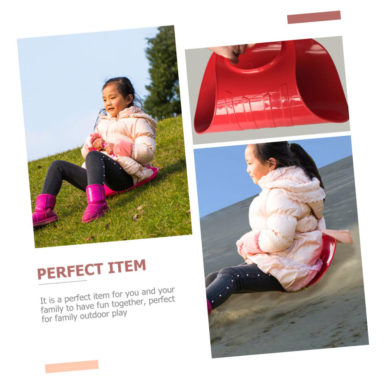 BESPORTBLE Skiing Board Toy for Boys and Girls Plastic Snowboard Thick Design for