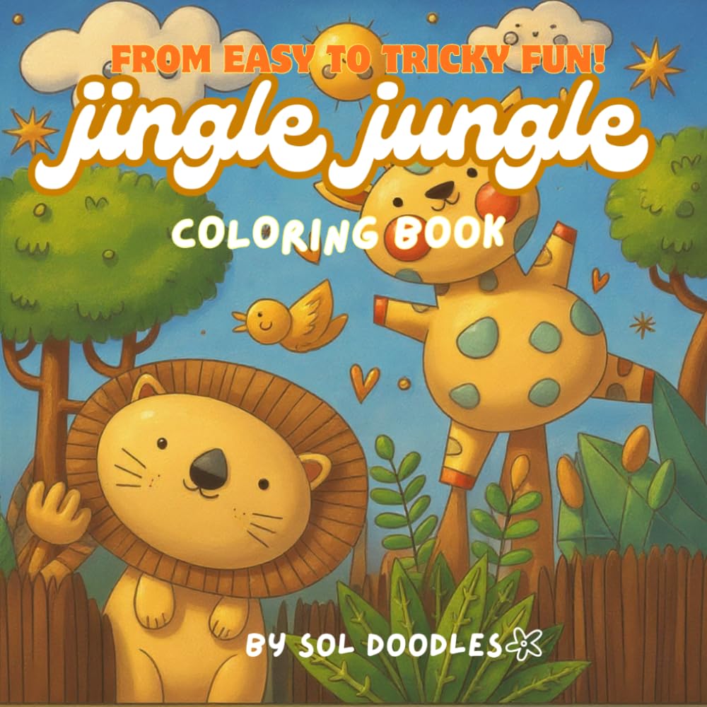 Jingle Jungle: Easy to Tricky Fun Coloring Book
