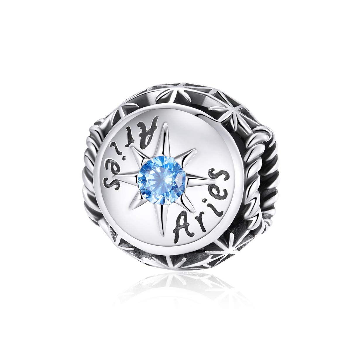 12 Constellation Charms 925 Sterling Silver Crystal Zircon Charms Family and Friends' Birthday Charm Birthstone Charms for Women Bracelets