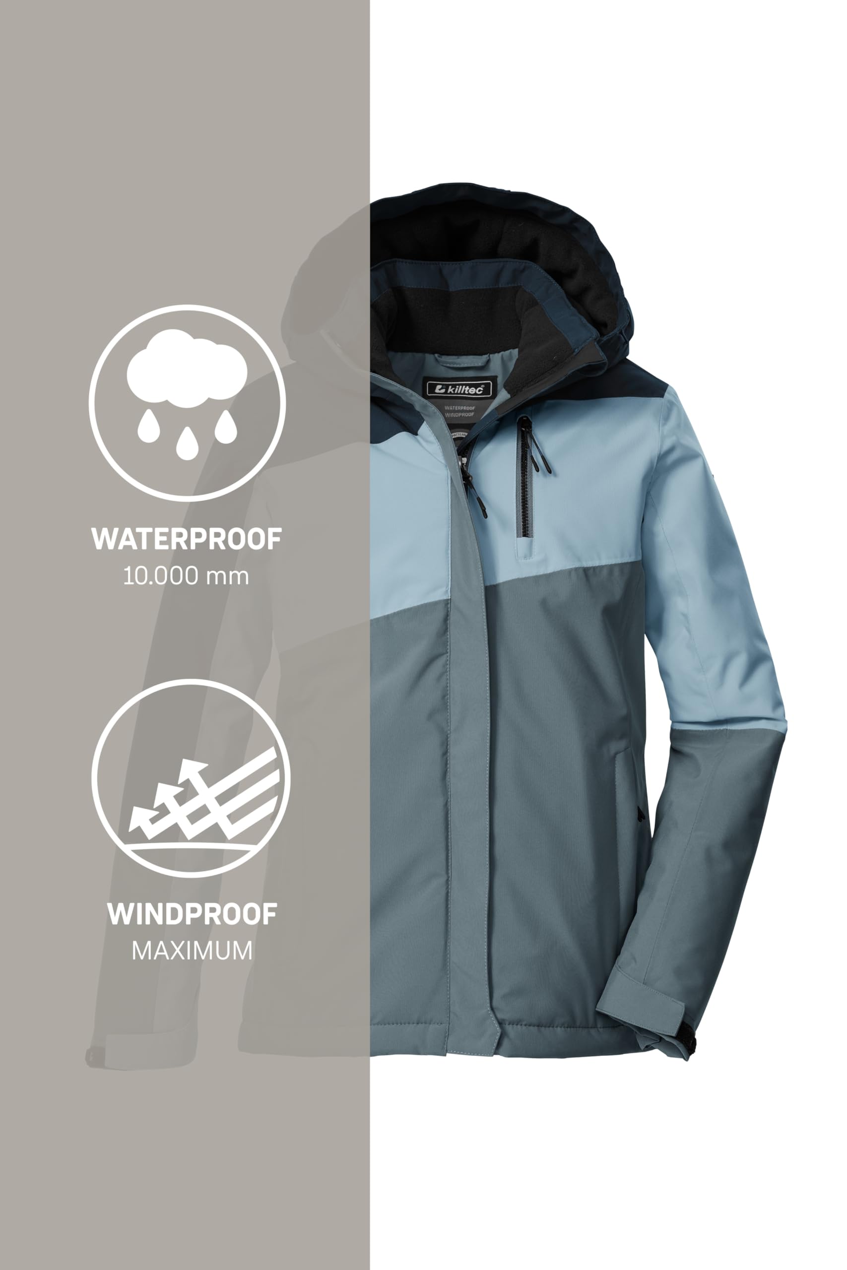 Killtec Mädchen Kow 218 Grls Jckt Funktionsjacke/Outdoorjacke mit Kapuze und Schneefang