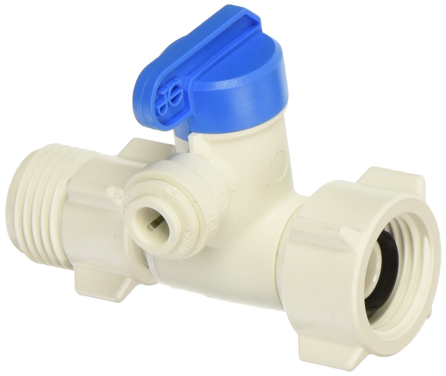John Guest PASVPP5 Angle Stop Adapter Valve, 1/2" x 3/8" x 1/4"
