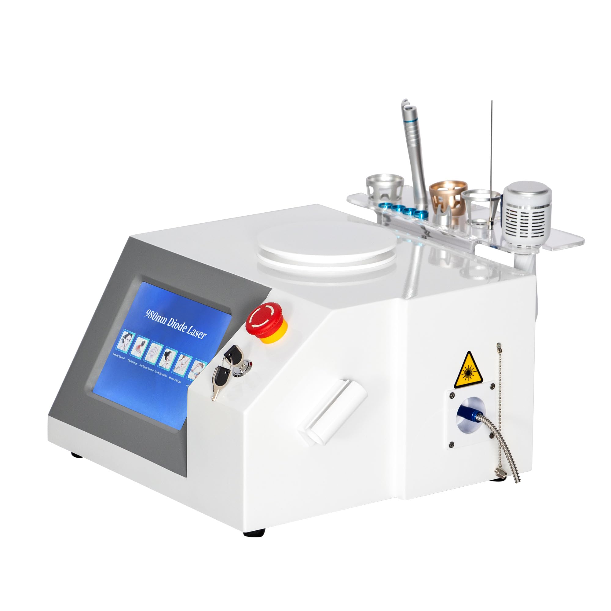 980nm Dioden-Laser Gerät – 6-in-1 Multifunktionsgerät für Haut-, Nagel- und Körperpflege mit Zubehörset