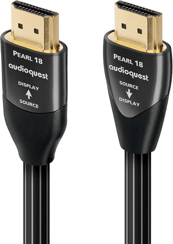 AudioQuest 10m Pearl 18 2.0b HDMI Cable - 4K/8K Ultra HD, In-Wall Rated, High-Speed, 18Gbps, HDR, eARC