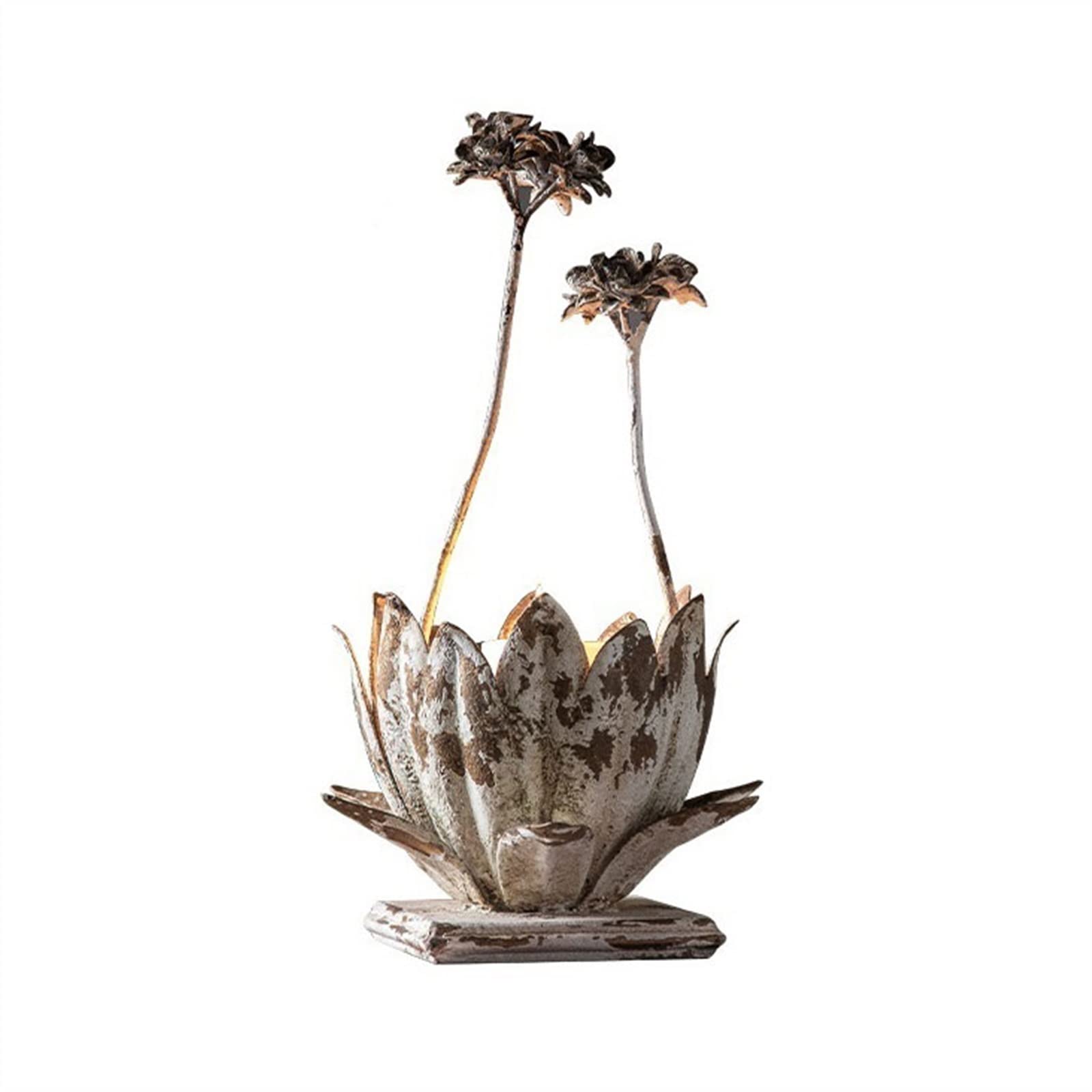 Candlestick Holder European Style Retro Flower Candlestick Iron Tabletop Decorative Ornaments Wedding Party Decoration Shooting Props