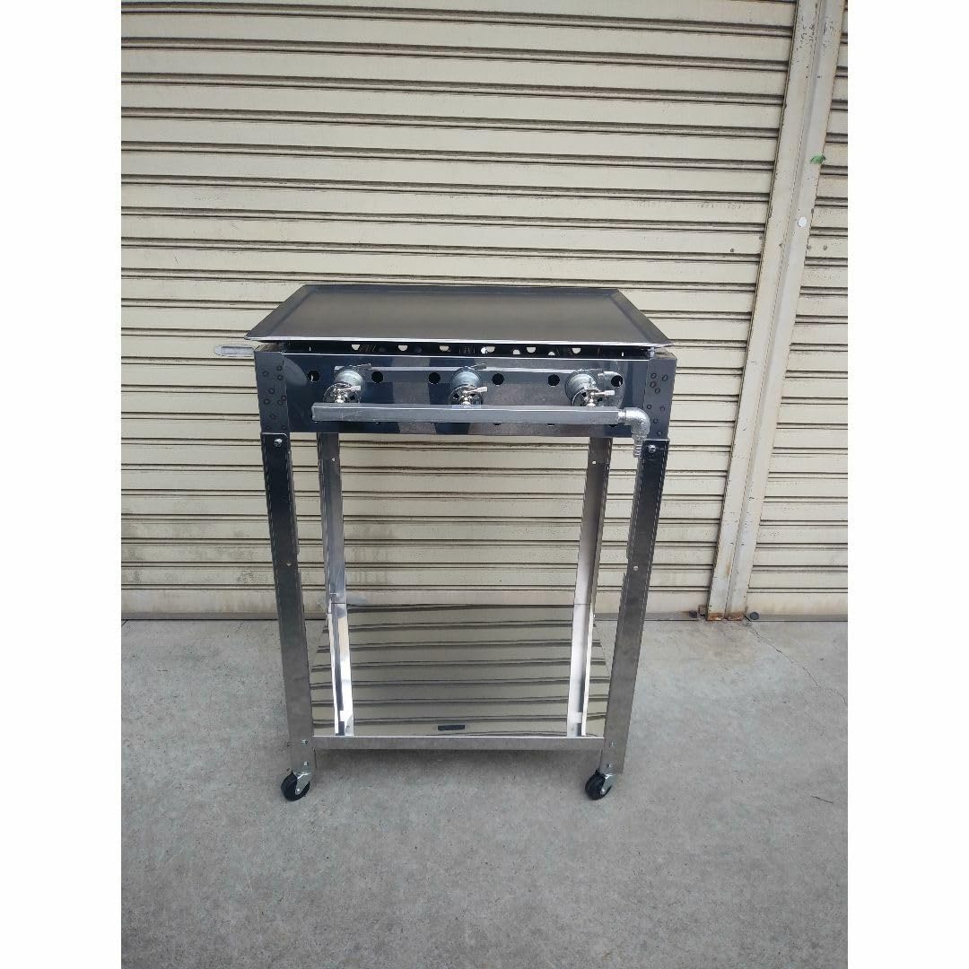 実演販売に 専用台 業務用 鉄板焼き ガスコンロ プロパン式 W600×D450 Amazon.co.jp: 実演販売に 専用台 業務用 鉄板焼き ガスコンロ